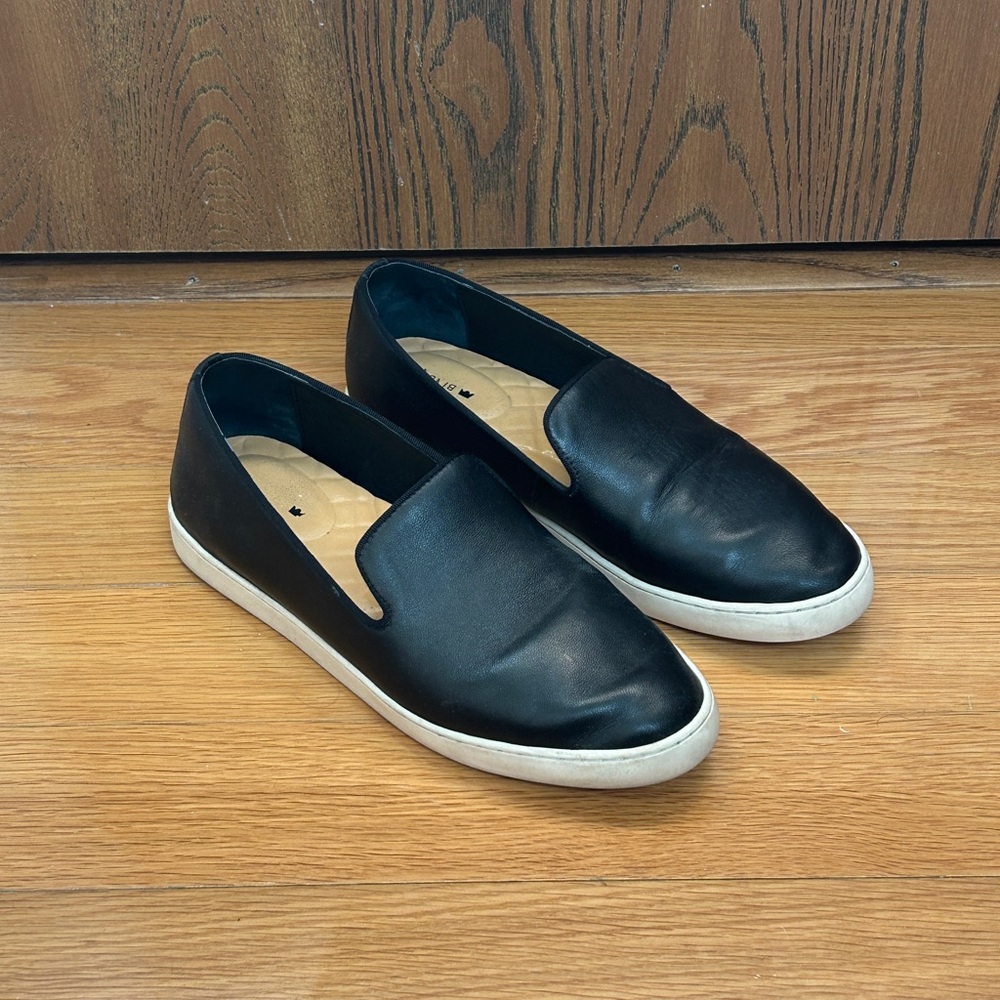 Birdies The Swift Black Leather Sneaker Size 8